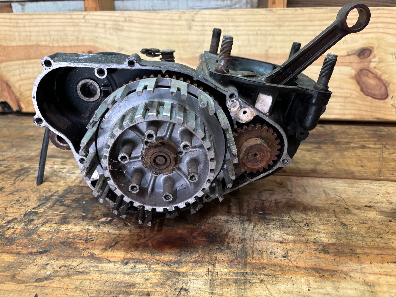1982 Yamaha YZ490 Engine Bottom End Crank Case Transmission YZ 490