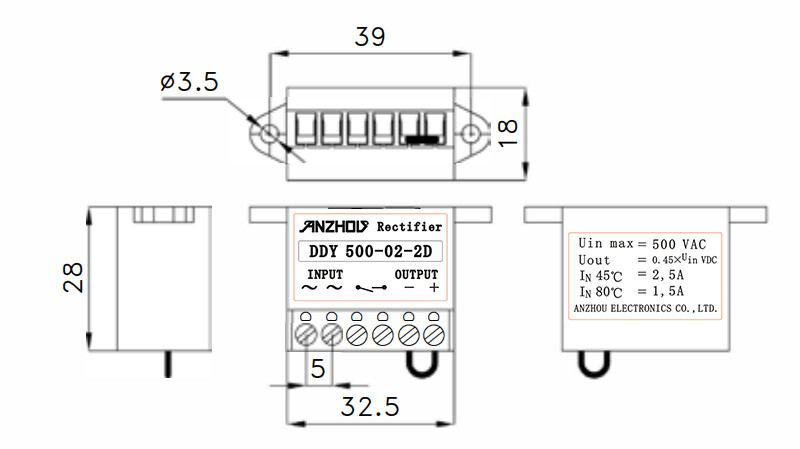 DDY 500-02-2D Rectifier