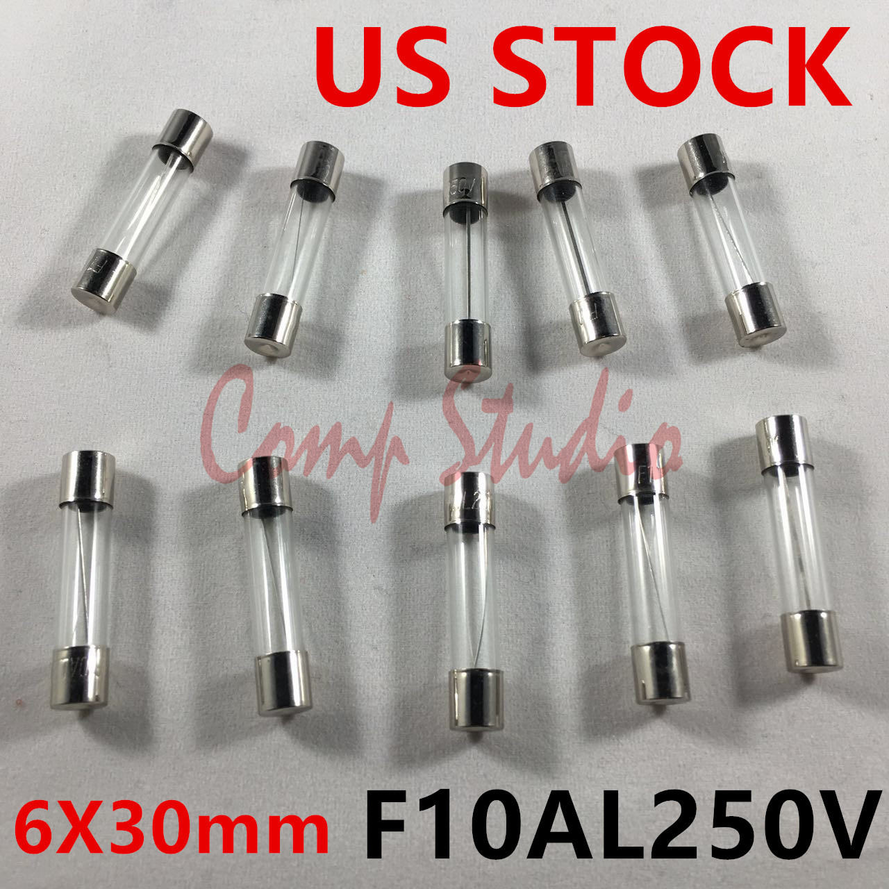 10pcs/lot 10A 250V Fast Blow Fuse Glass Tube  6X30mm F10AL250V QUICK BLOW FUSE