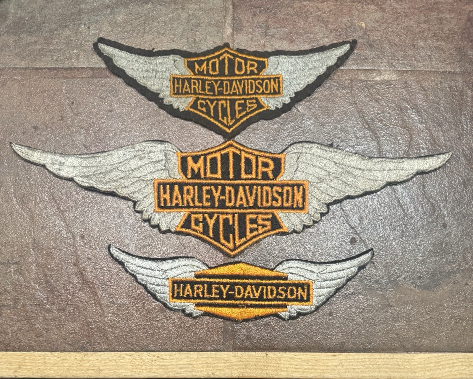 Vintage Harley Davidson Motorcycle Patches Wings Sweater Early 1930 1950s 1950s