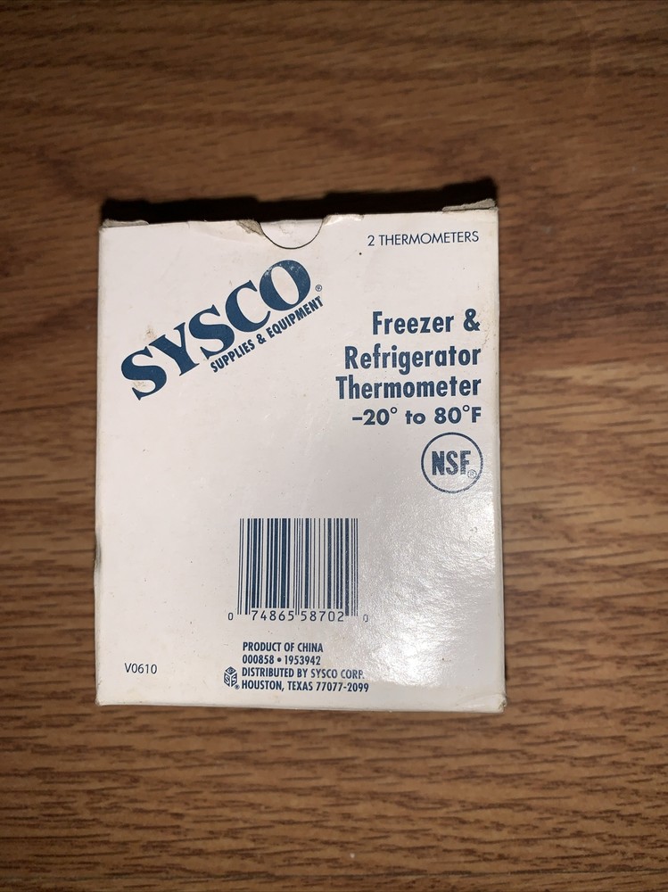Sysco Refrigerator Thermometer