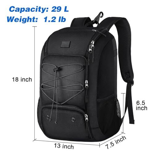Baseball Backpack Softball Bat Bag With Shoes Compartment Lightweight For