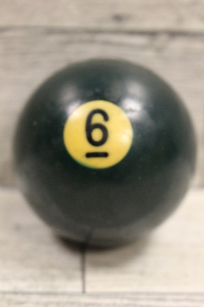 Vintage Replacement #6 Pool Table Ball - Billiards - 2" - Used