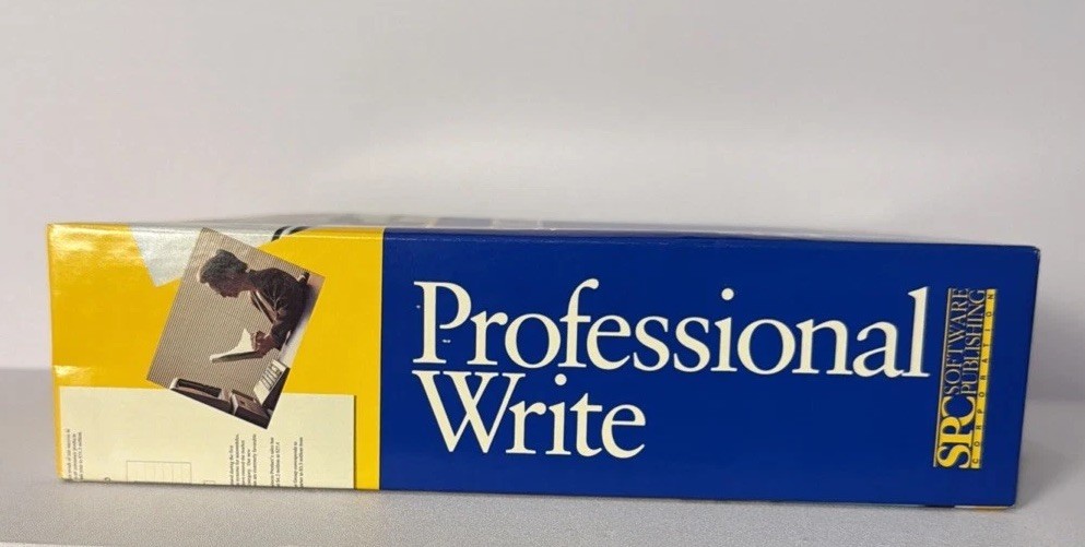 Vintage 1989 SPC Professional Write 2.1 Word Processing Software 3.5 5.25" Disks
