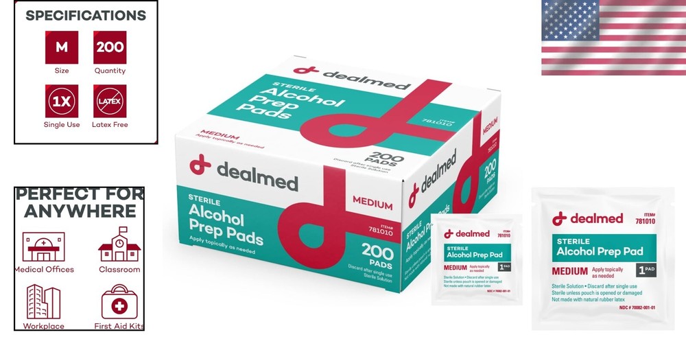 Convenient 200-Count Alcohol Prep Wipes - Quick & Reliable for Any Situation