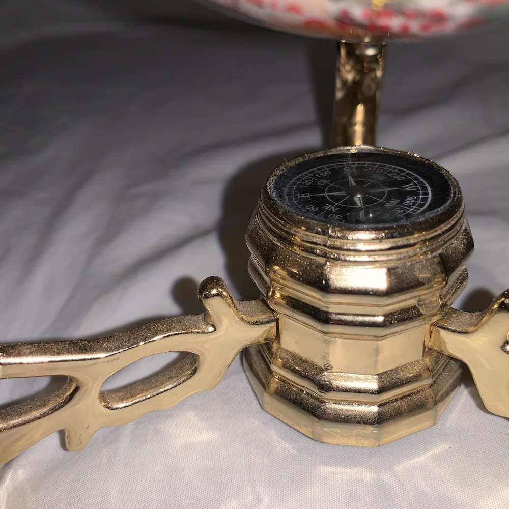 NAUTICA, WORLD GLOBE, IN GIMBEL WITH COMPASS