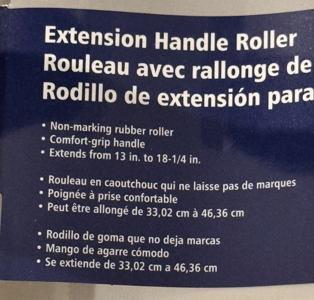 Kobalt Extension Handle Roller Non-marking Rubber
