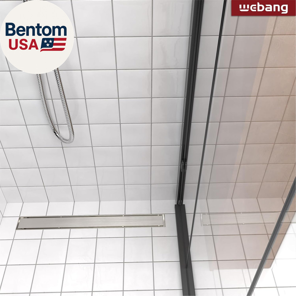 36 Inch Linear Shower Drain Rectangular Floor Drain with Accessories Reversible