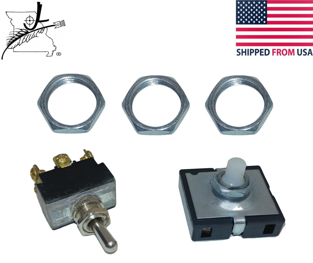 3x Three 1/2" Toggle Switch Nuts Other Switches Secure Retaining Nut Replacement