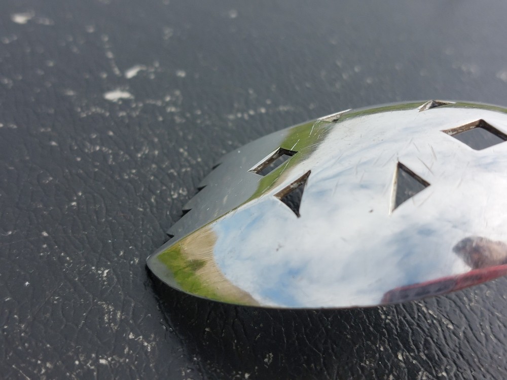 Antique 8" Silver Plated Ice /Absinthe Spoon, Mote Spoon, Cocktail Strainer Fork