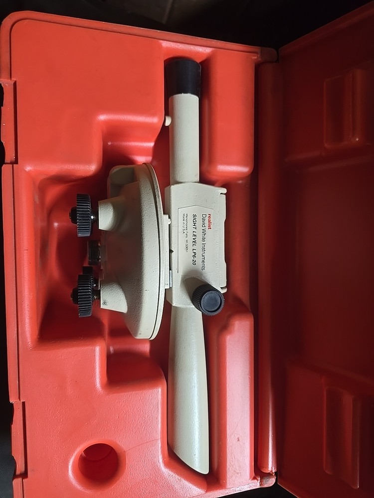David White Instruments Sight Level LP6-20 w/ Case & Directions