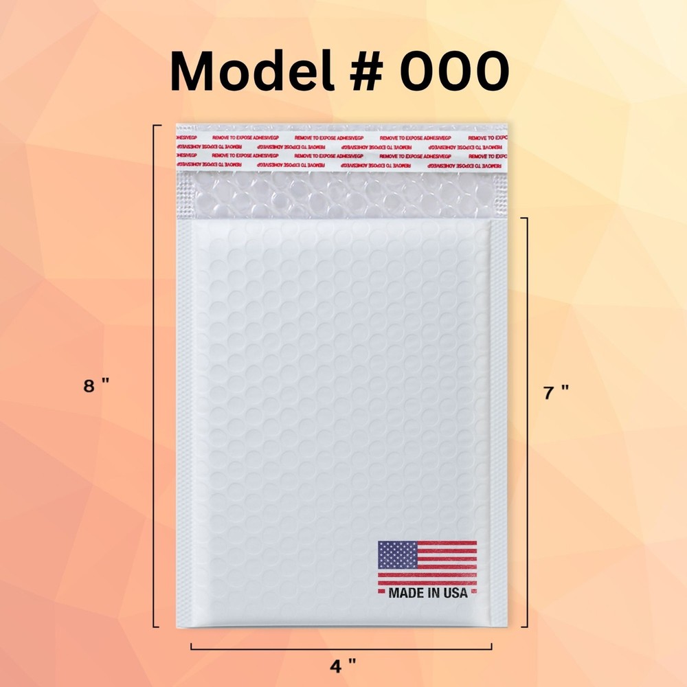 500 Pack Poly Bubble Mailers - Assorted Sizes Padded Shipping Envelopes