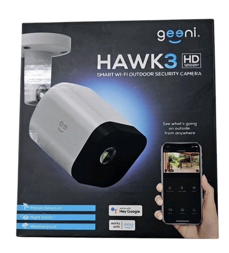 Hawk 3 HD 1080p Outdoor Security Camera Smart WiFi Surveillance Weatherproof