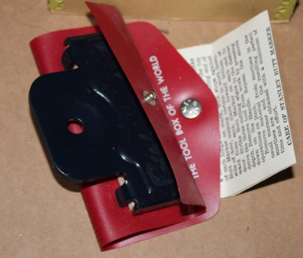 STANLEY NO. 373½ – 3 ½” BUTT MARKER with Instructions NICE
