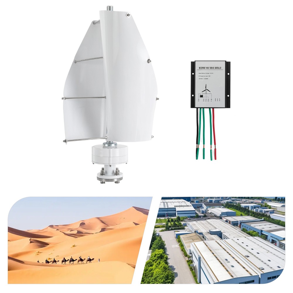 100W Wind Turbine, Vertical Axis Wind Turbine Generator with Controller