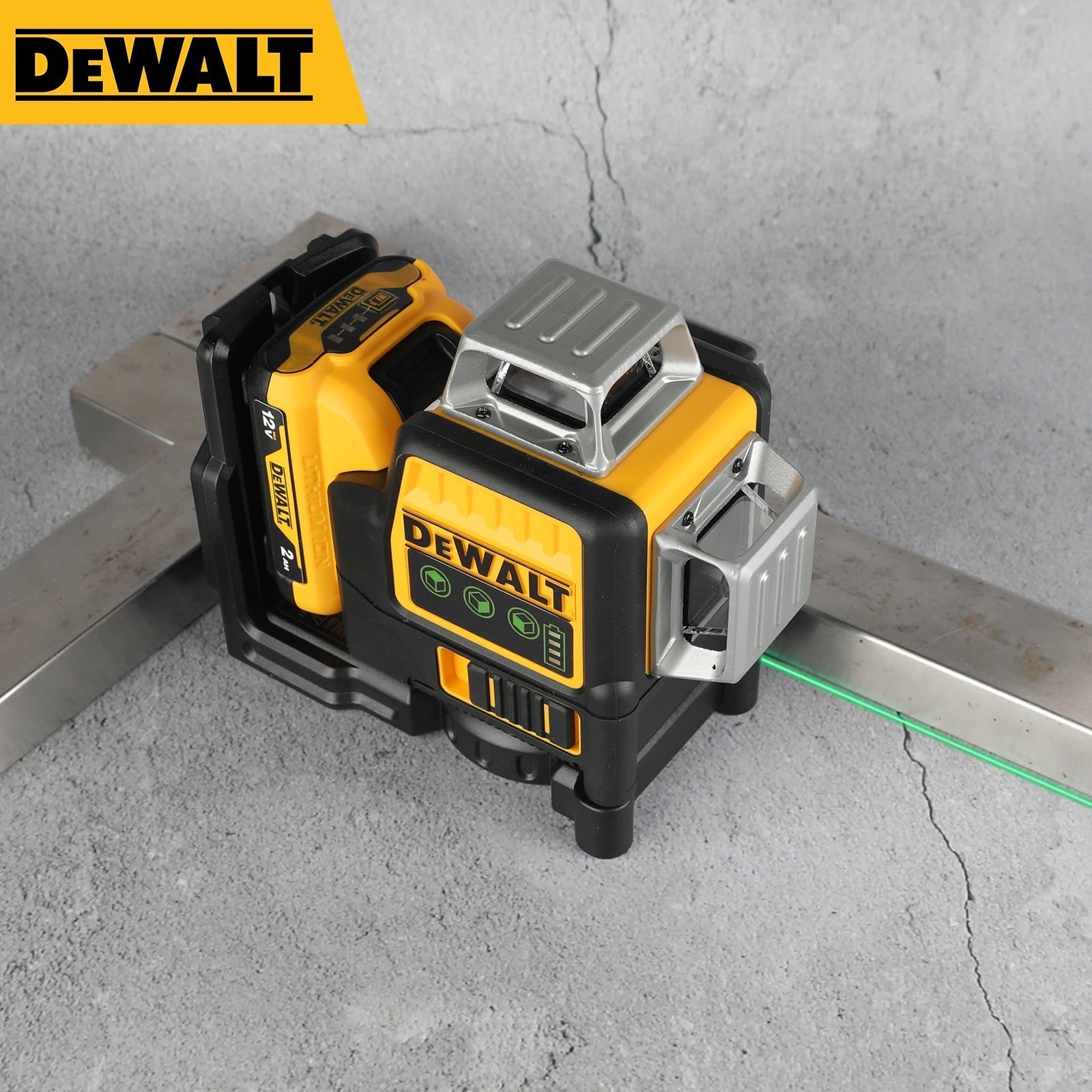 DeWalt DW089LG 12V Green Line 3 x 360 Laser Level Laser + Battery + Charger