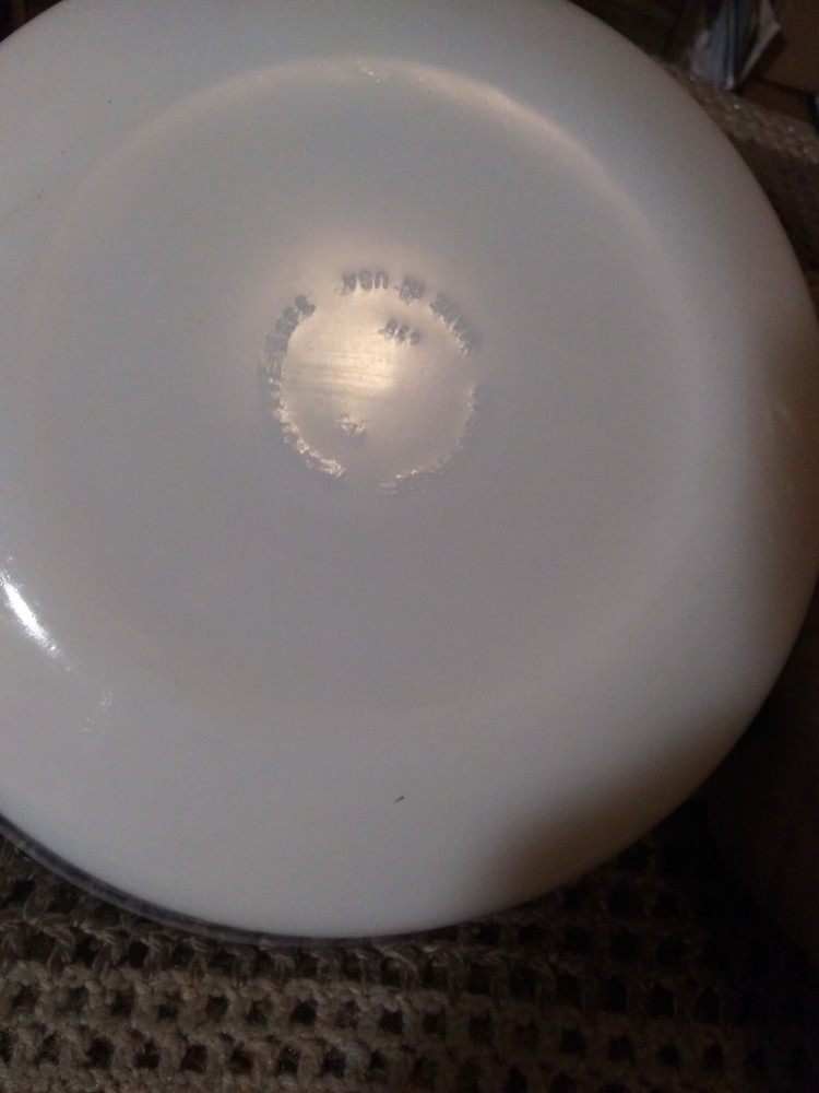 Vintage Blue Cornflower Pattern Microvable1 Quart Casserole Bowl Dish With Lid.