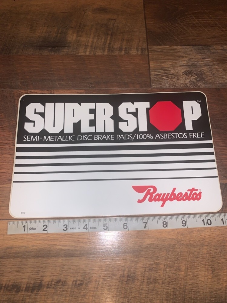 Raybestos Super Stop Brake Pads Racing Sticker 11x7