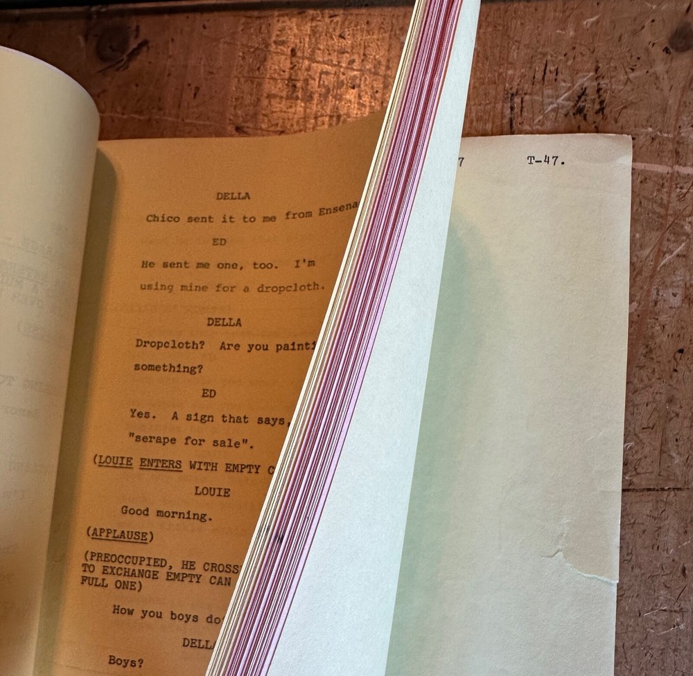 CHICO AND THE MAN TV SHOW SCRIPT HAND SIGNED GEORGE GOBEL PERSONAL OWNED