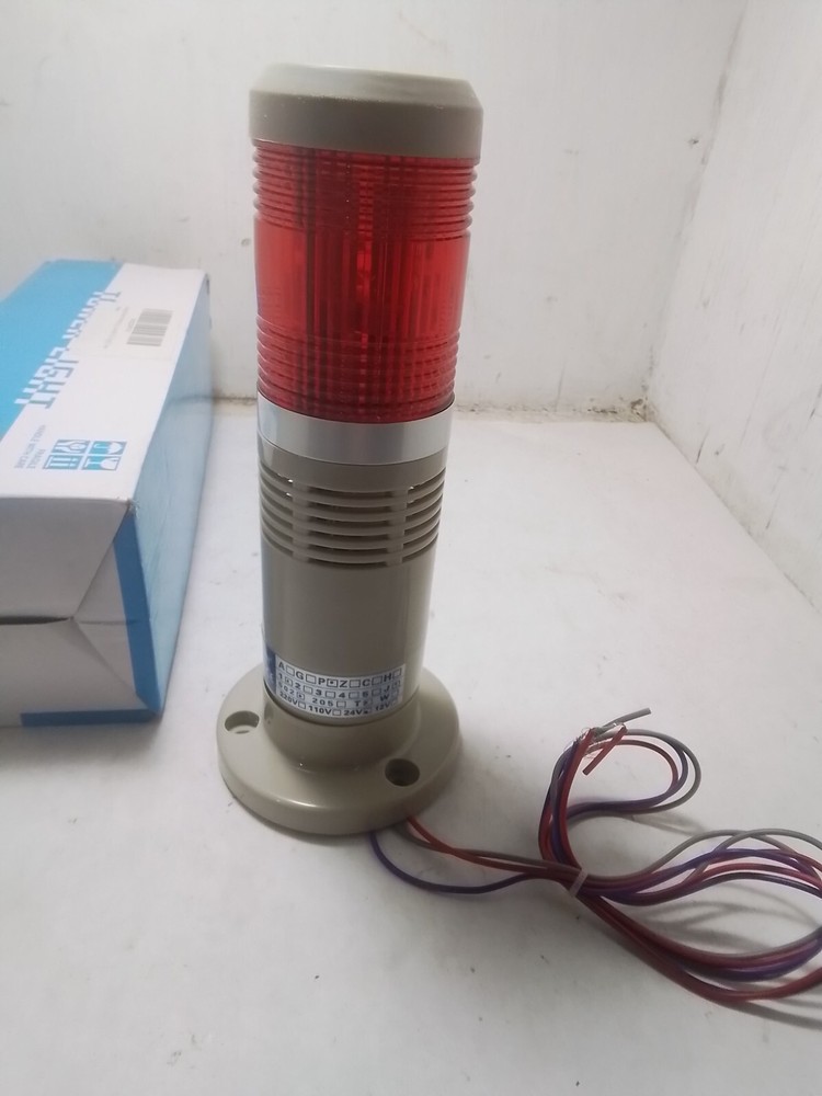 Alarm Warning Continuous Light 110V AC Industrial Buzzer Red LED (NP7)