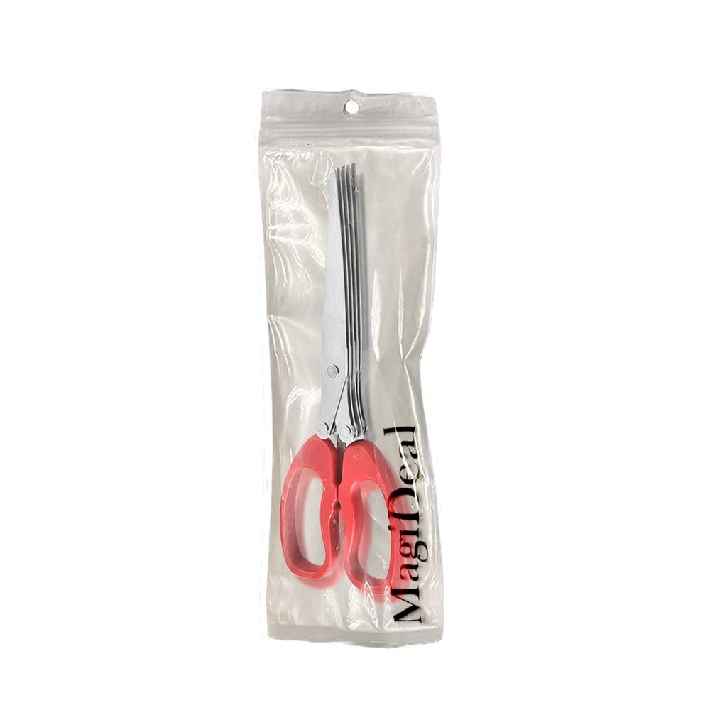 MagiDeal Shredder Scissors Multipurpose Multi-Blade One Size Fits All, Red