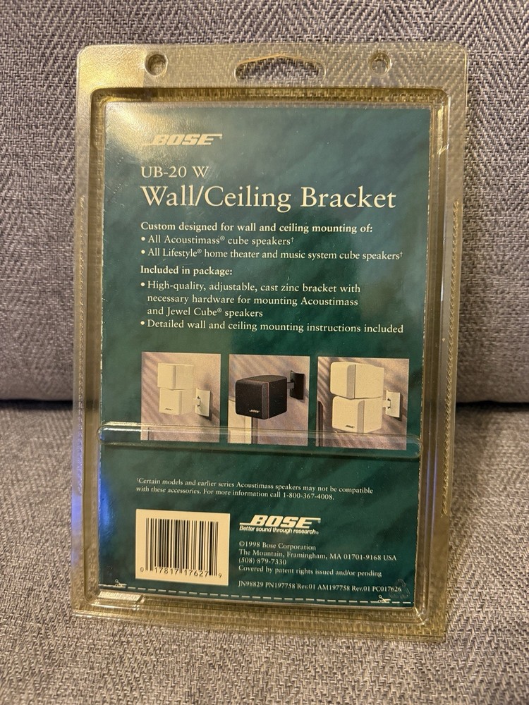 Bose UB-20W Wall Ceiling Bracket Speaker Mount White Genuine New