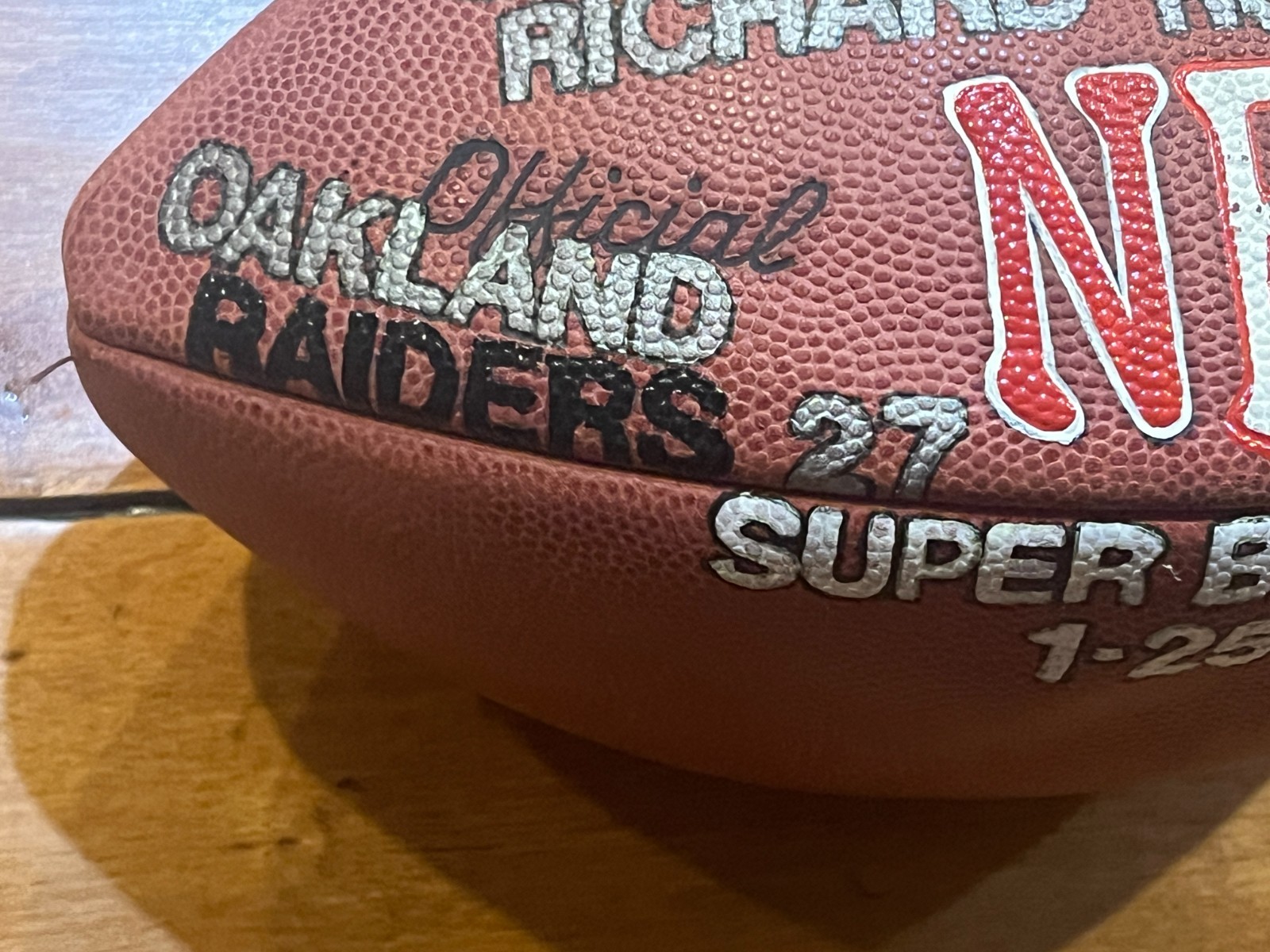 1981 SUPER BOWL XV Game Used OAKLAND RAIDERS Presentation Game Ball Football