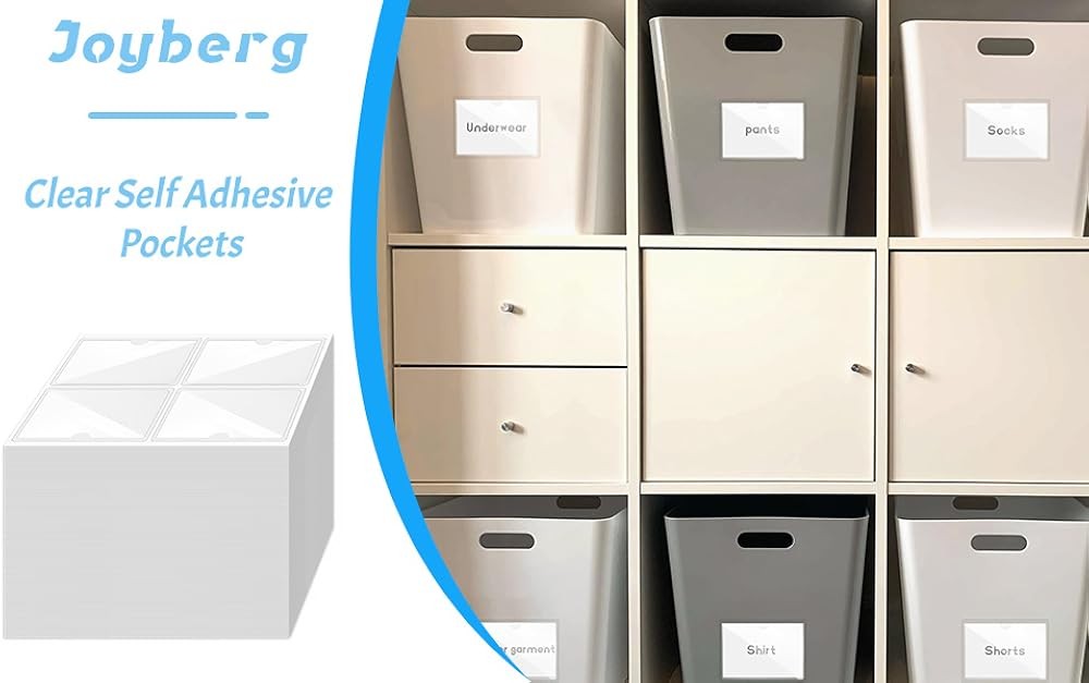 Clear Self-Adhesive Poets, Index Card Poets With Open Loading, PVC