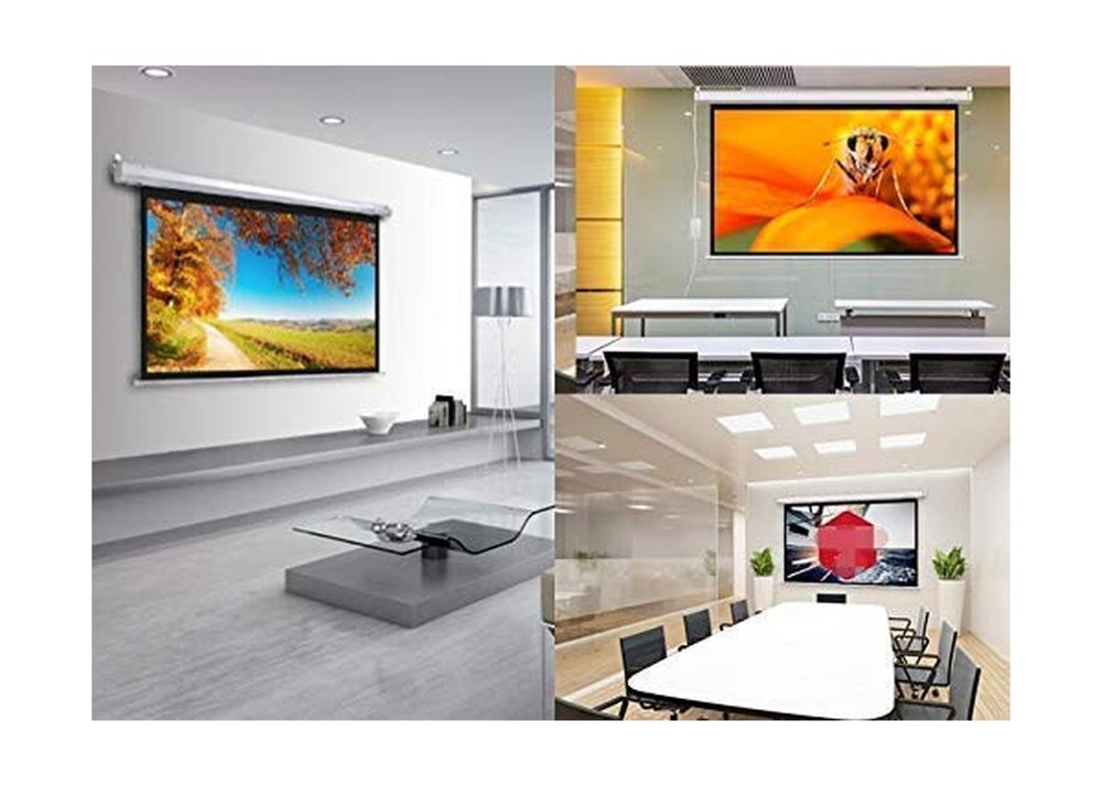 Auto Motorized Projector Screen 100 inch 16:9 HD Diagonal with Remote Control...