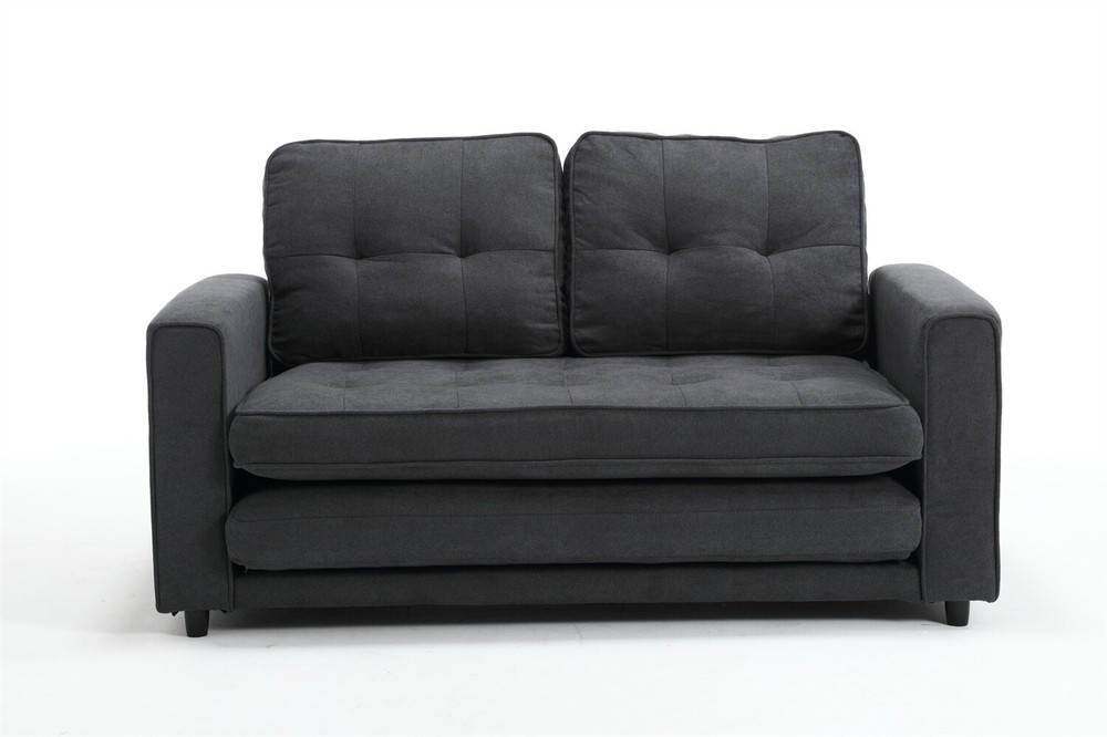 Convertible Sleeper Sofa Bed Velvet Loveseat Sofa Couch Futon Sofa Pull-Out Bed