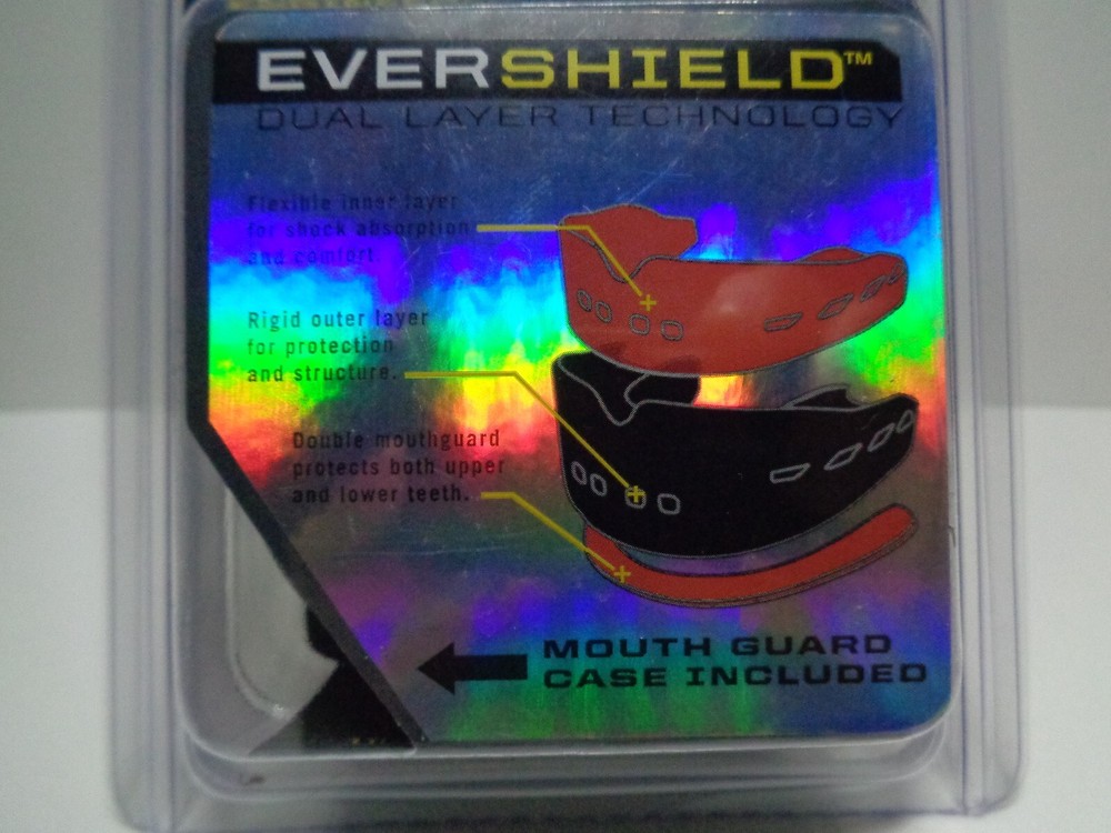 Everlast Evershield Double Mouth guard Red Dual Layer Technology New Mod#1400007