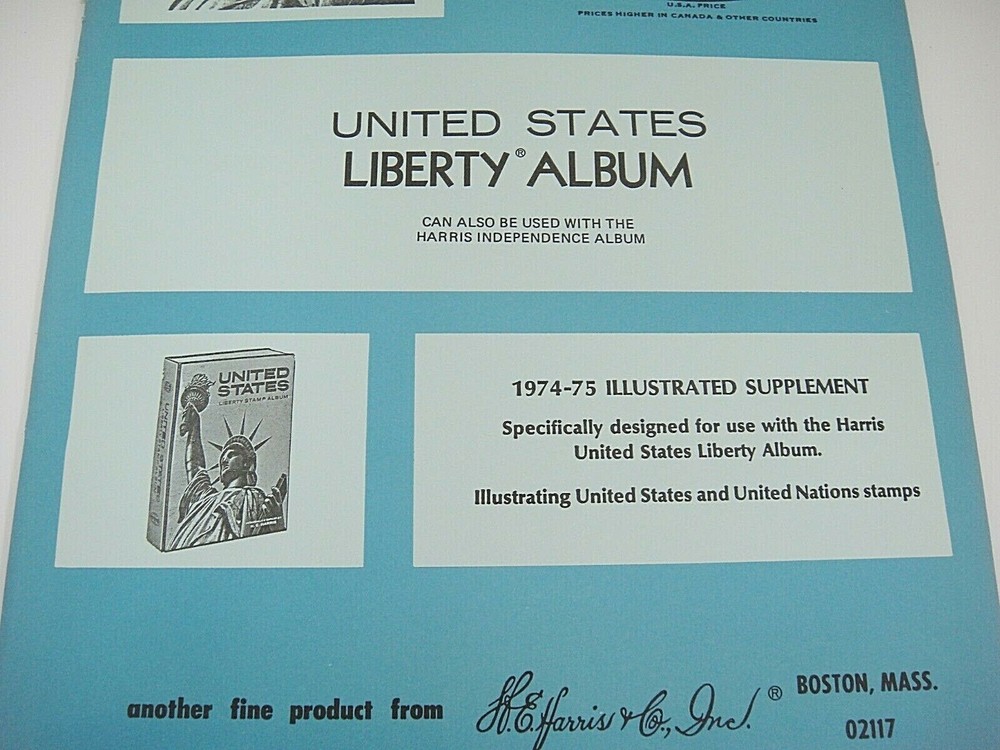 Harris 1975 United States U.N. Liberty Stamp Album Supplement X108K NOS
