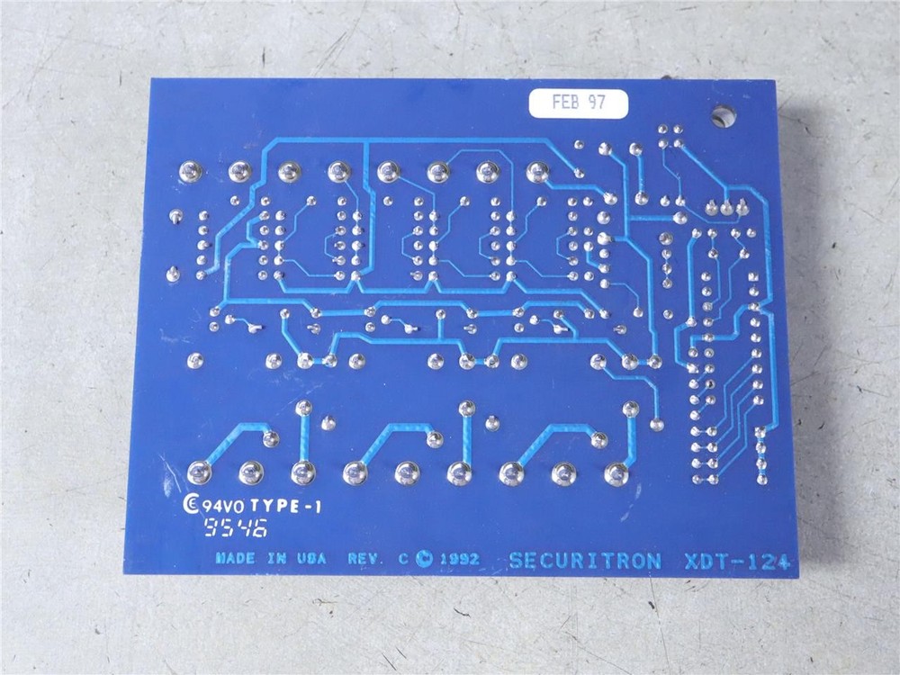 Securitron XDT-12 Exit Delay Timer Control Circuit Board
