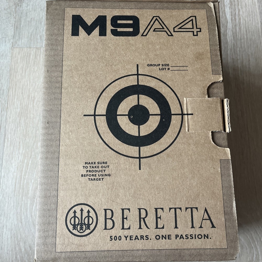 New Beretta M9A4 Empty Cardboard Box Target Practice Collectable