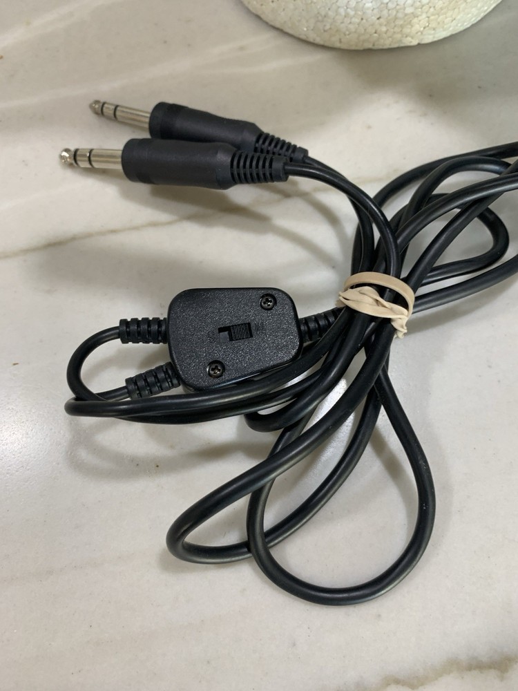 Flightcom Aviation Headset Black Model Unknown