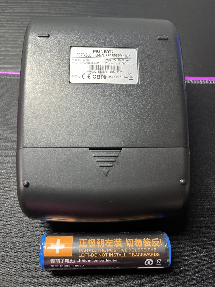 Munbyn Portable Thermal Receipt Printer Model IMP002