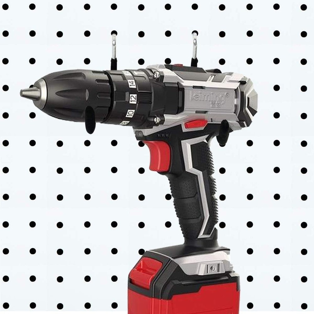 Neoprene-Coated 5-Pack Pegboard Drill Holders - Safe & Secure Tool Hanging