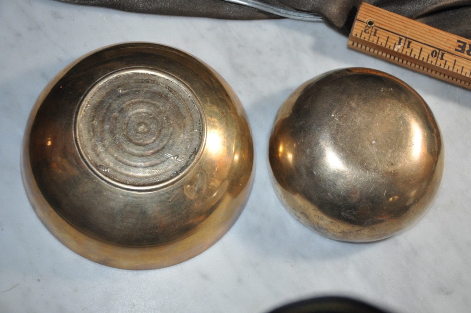 Tibetan Singing Brass Bowl Bowls Pair