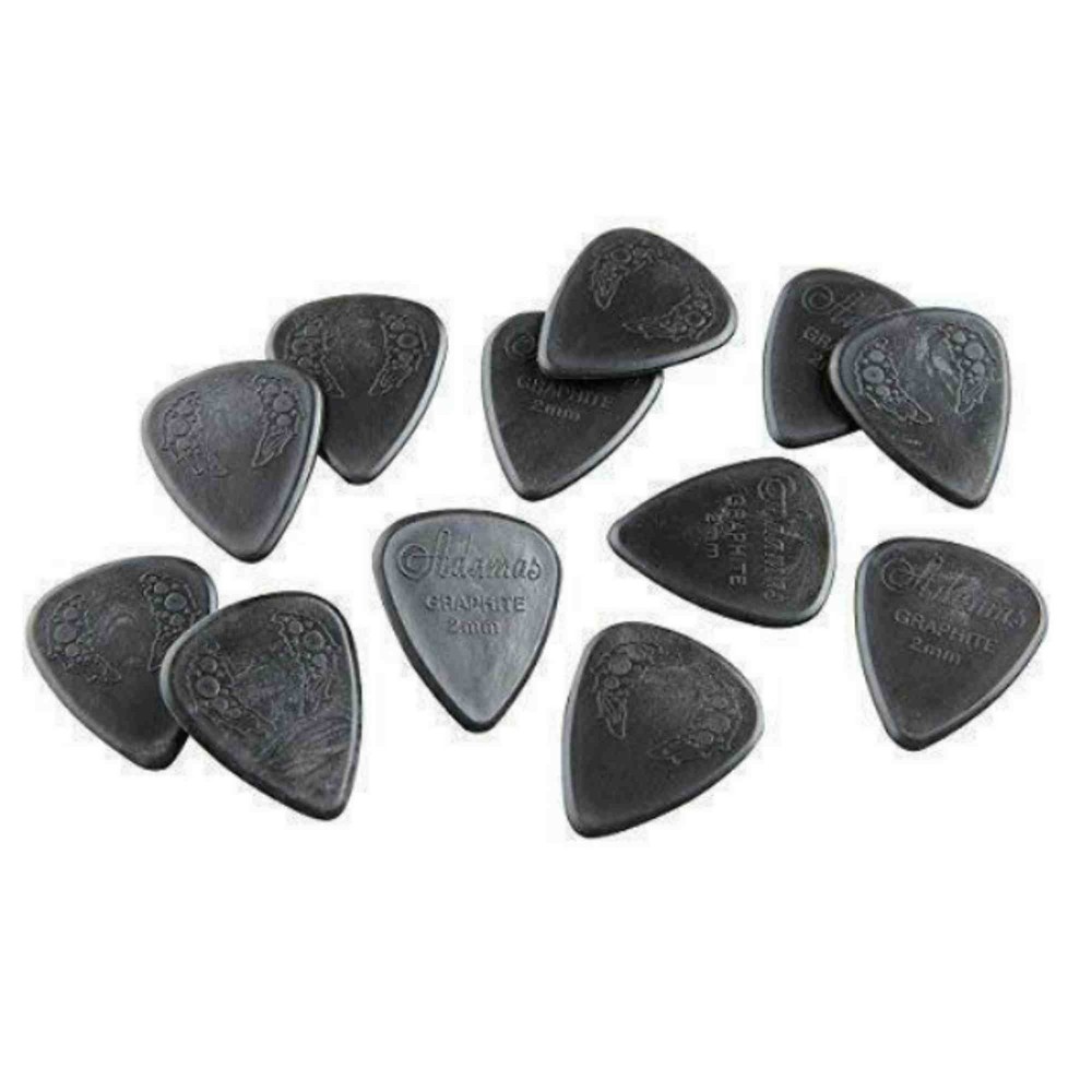 Dunlop Adamas Graphite Pick Bag / 12 Picks, 2.0mm
