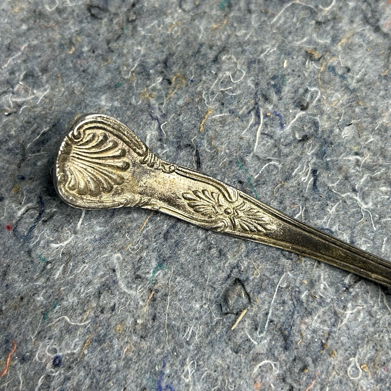 Vintage Ornate Soup Ladle Floral Pattern Silverplate Serving Spoon