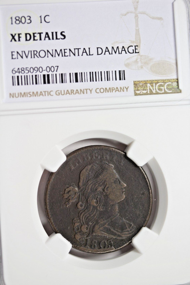 1803 Draped Bust Large Cent : NGC XF Details