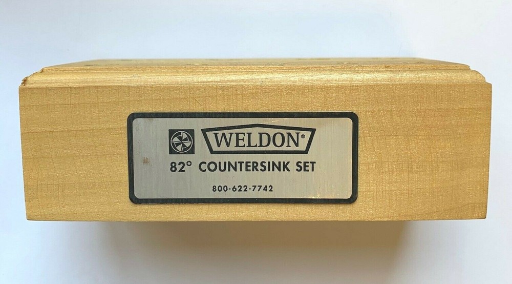 WELDON 1C 82 DEG 9 PC ZERO FLUTE COUNTERSINK SET #99034