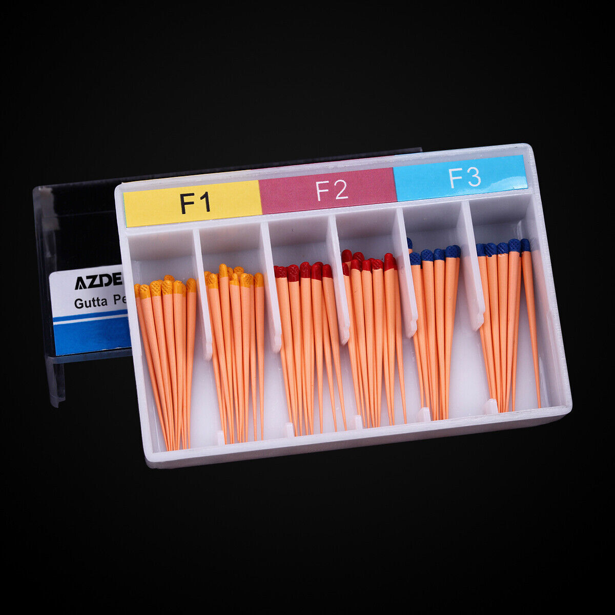 AZDENT Dental Endodontic Gutta Percha Points Endo Root Canal GP F1.F2.F3