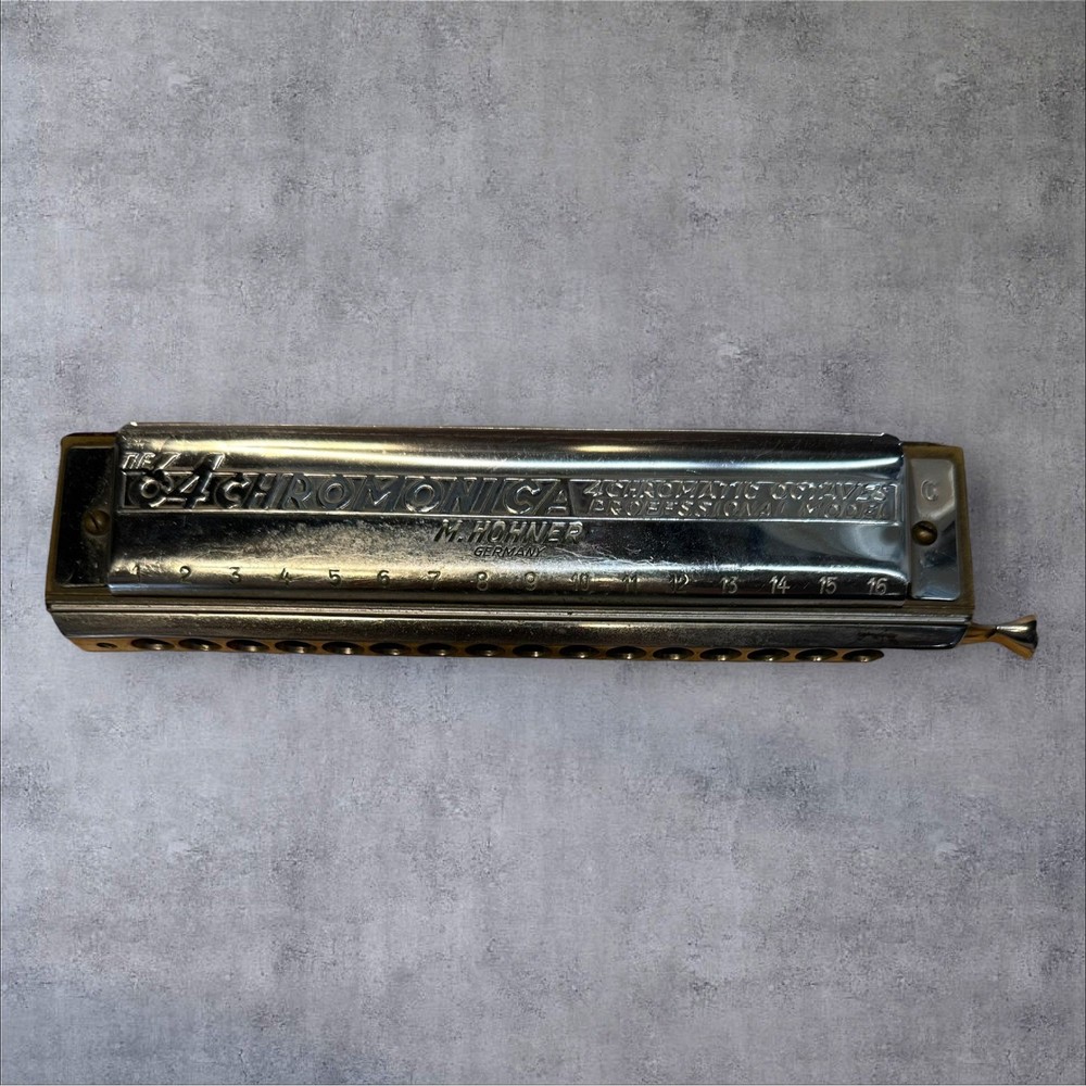 Hohner 64 Chromonica Harmonica Nr. 280 Silver Tone 4 Octave Professional Model