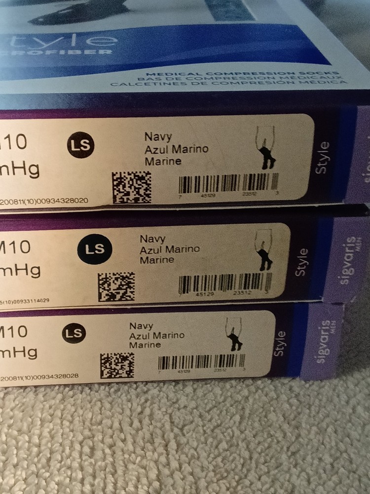 SIGVATIS, MICROFIBER, MEDICAL COMPRESSION SOCKS, 3 PAIR