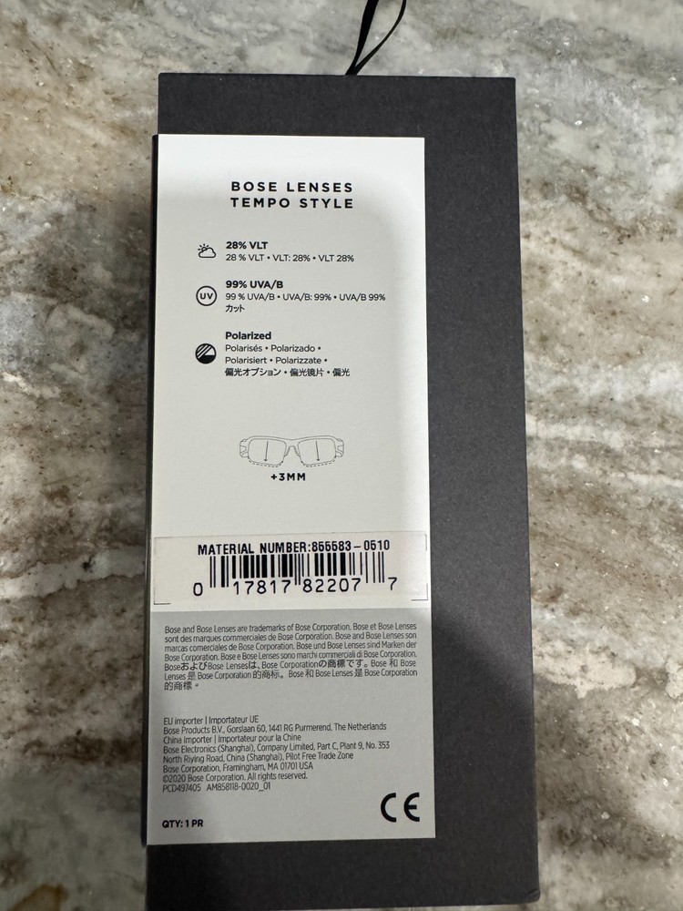 Bose Frames Tempo Replacement Lenses Trail Blue Polarized New Open Box