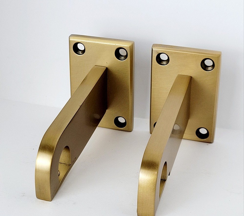 Restoration Hardware Bayonne Solid Brass End Brackets Small LBB Open Box