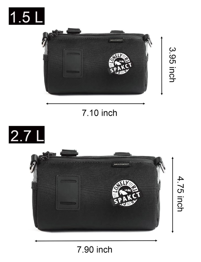 Bike Handlebar Bag Waterproof Bicycle Front Bag with Shoulder Strap, Handleba...