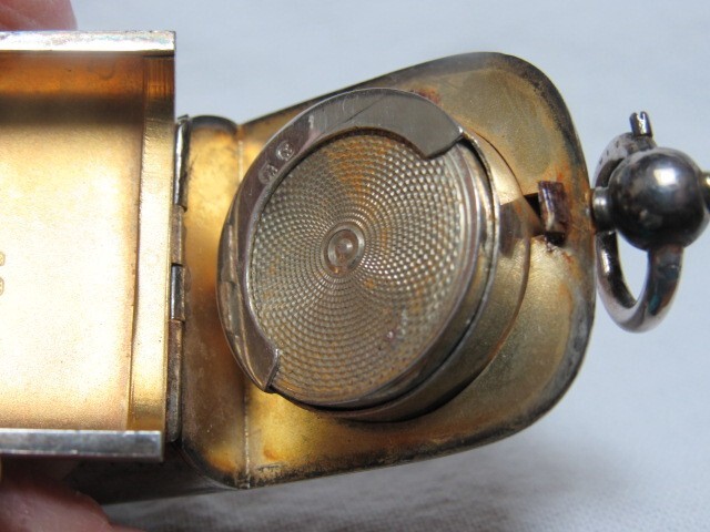 Antique English Sterling Match Safe & Coin Holder