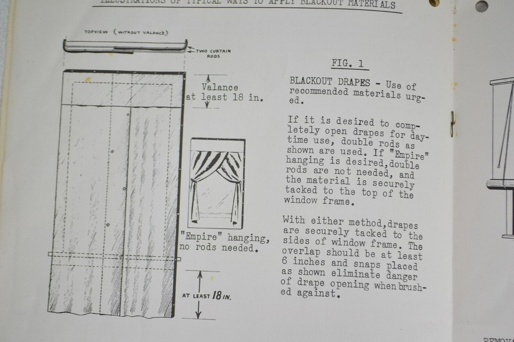 WWII Ephemera, 1941 Blackout Pointers, Air Raid Instruction, Pacific Gas & Elect